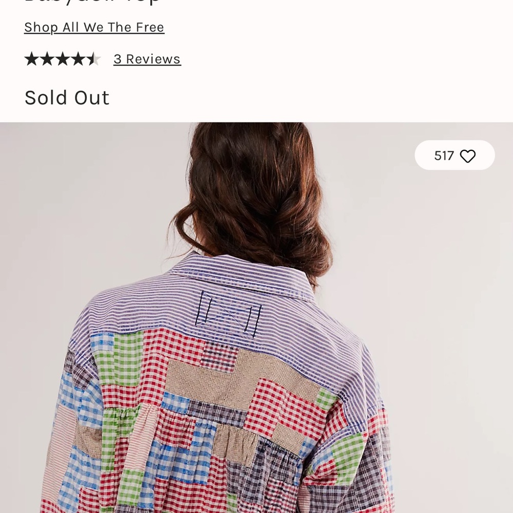 We The Free Multicolor Patchwork Top - image 4